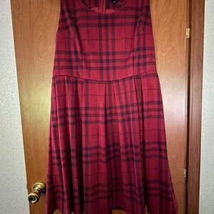 Torrid Red Plaid Sleeveless Dress Size 12